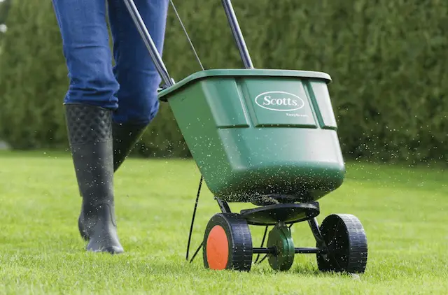 grass seed spreader settings